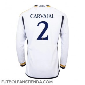 Real Madrid Daniel Carvajal #2 Primera Equipación 2023-24 Manga Larga